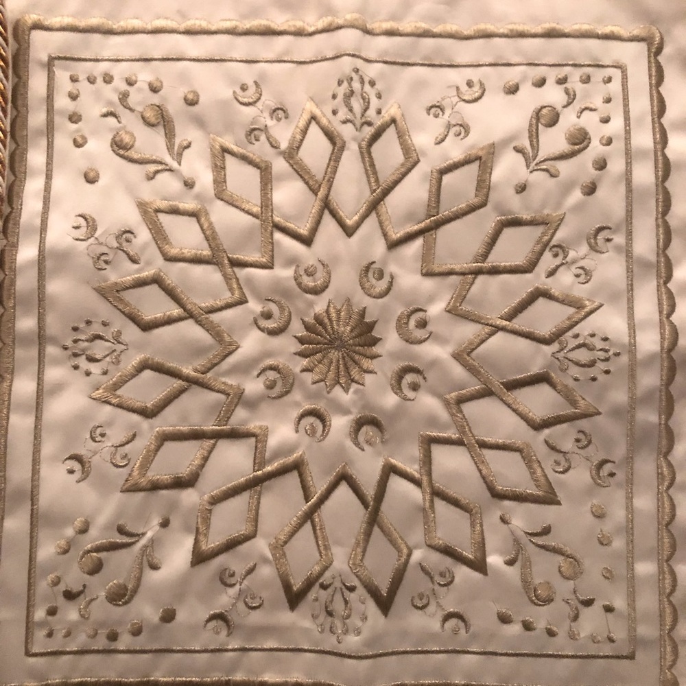 Beautiful pair of Creamy Gold Persian-made accent pillow covers. Price for both